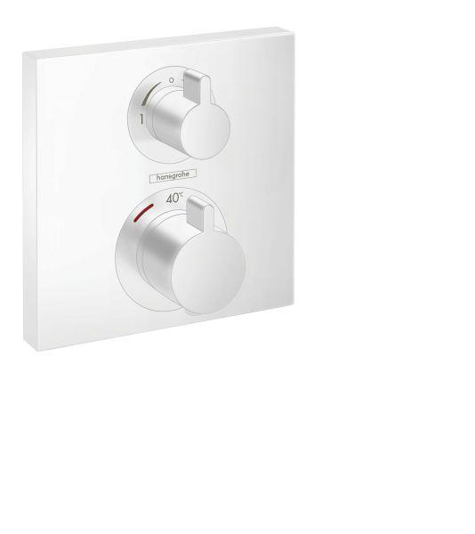 hansgrohe Thermostat Unterputz Ecostat Squarechts Fertigset 2 Verbraucher mattweiß