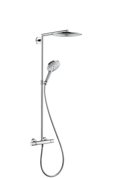 hansgrohe Showerpipe Raindance Select chrom mit Kopfbrause Raindance Air 1jet 300 mm