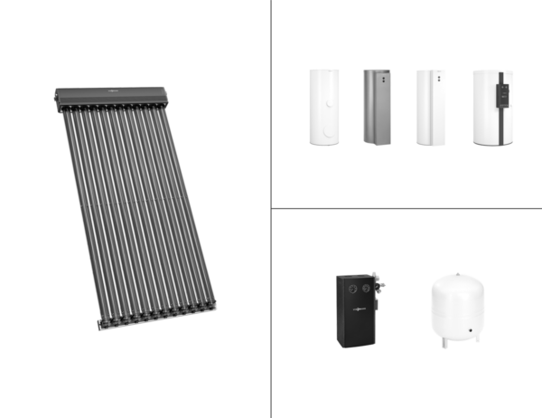 Viessmann Solar-Paket Vitosol 300-TM SP3C, 9,24 m², HU Vitocell 340-M 750 L SVKC weiss