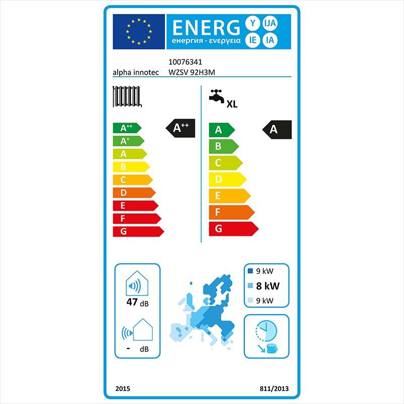 alpha innotec Sole-Wasser Wärmezentrale alterra V-line WZSV 92H3M 8,7 kW mit integriertem Brauchwasserspeicher