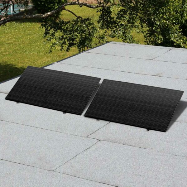 Priwatt Balkonkraftwerk priFlat Duo Paket 2x 375 Wp/600 W Solaranlage Flachdach inkl. 5 m Anschlusskabel, Wechselrichter Hoymiles