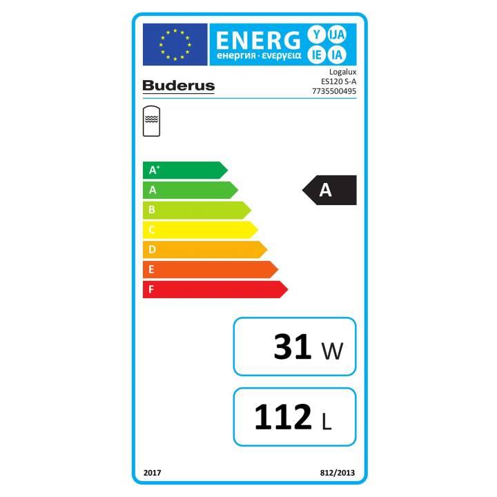 Buderus Logalux ES120 S-A Warmwasserspeicher 112 l Edelstahl silber