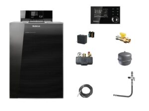 Buderus Logano plus KB192i 22 kW K76S/IMC110 Logaplus Heizungspaket HS25 Heizkreis RC310 mit Mischer