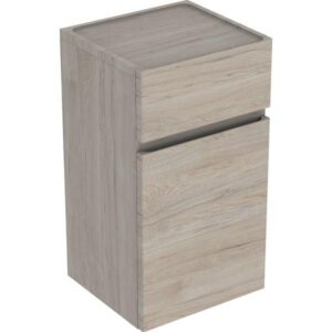 Geberit Renova Plan Seitenschrank m. 1 T 1 Schubl., 39x70x36cm, Nussbaum hi hell