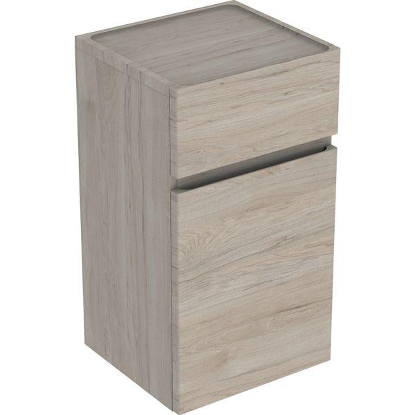 Geberit Renova Plan Seitenschrank m. 1 T 1 Schubl., 39x70x36cm, Nussbaum hi hell