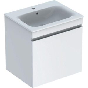 Geberit Renova Plan Set MWT m. US ,1 Sch 60×62,2x48cm, weiß hgl./KeraTect