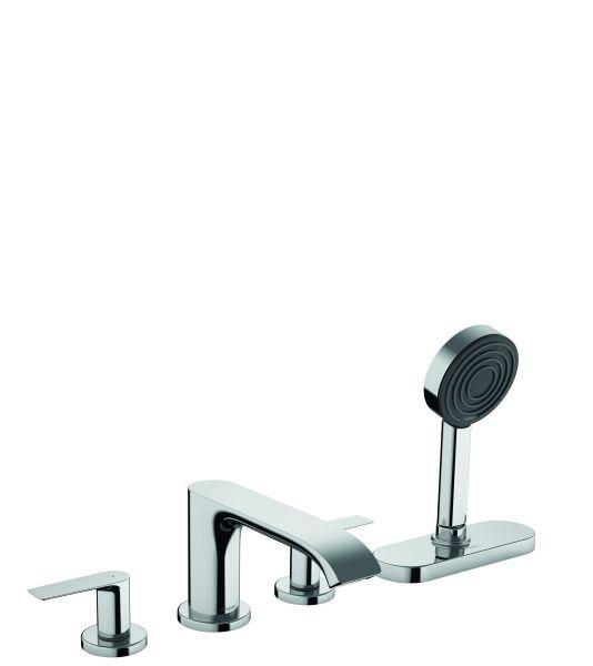 hansgrohe 4-Loch Wannenarmatur Vivenis F Wannenrandmontage mit sBox chrom