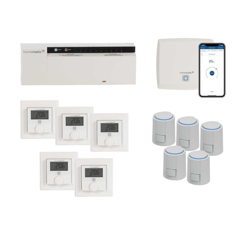 Homematic IP Smart Home Fußbodenheizung Set 3 Zimmer