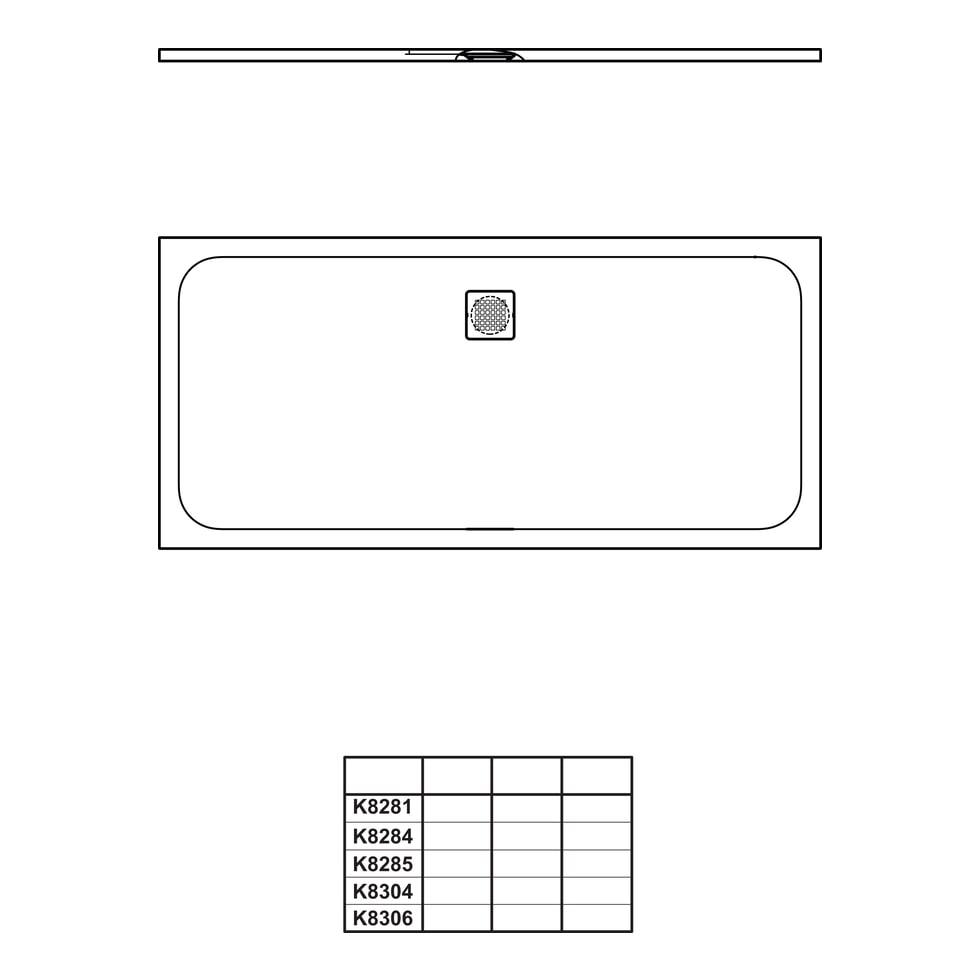 Ideal Standard Rechteck-BRW Ultra Flat S 1700x900x30mm, Carraraweiß