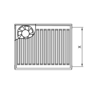 Kermi x-flair Profil-K Wärmepumpen-Heizkörper Typ 22 954x600x100 mm 559 Watt