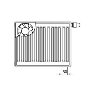 Kermi x-flair Profil-V Wärmepumpen-Heizkörper Typ 22 900x1000x100 mm rechts 905 Watt
