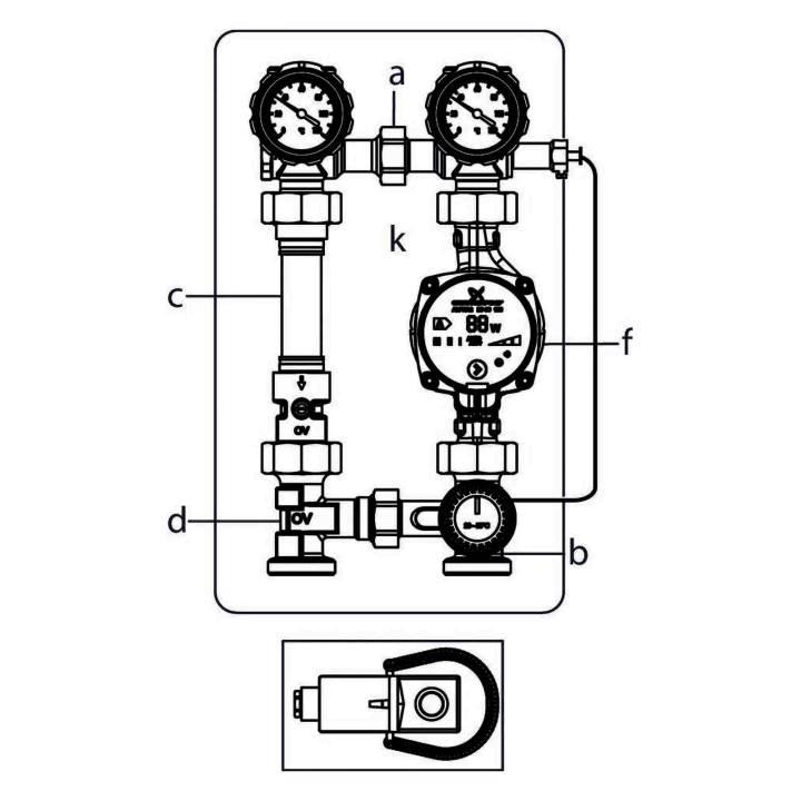 Kesselanbindesystem Regumat FR-180 DN 25 mit ALPHA 2.1 25-60N