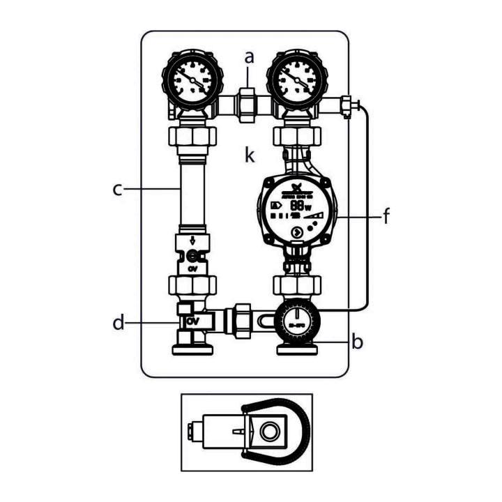 Kesselanbindesystem Regumat FR-180 DN 25 mit PICO 25/1-6 RG