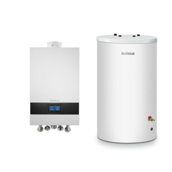 Buderus Gas-Brennwert Logaplus-Paket W22 GB172i.2 15 kW H-Gas Speicher S120 Bedieneinheit BC400