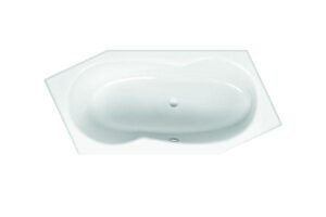 Stahl-Einbauwanne BetteMETRIC 6840 206x90cm,o.Fuesse.re,Ueb.v., weiss