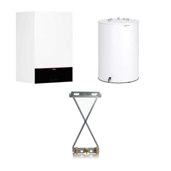 Viessmann Gas-Brennwert Paket Vitodens 200-W B2HF 19 kW 3,5" Display Speicher Vitocell 100-W CUGB 150L