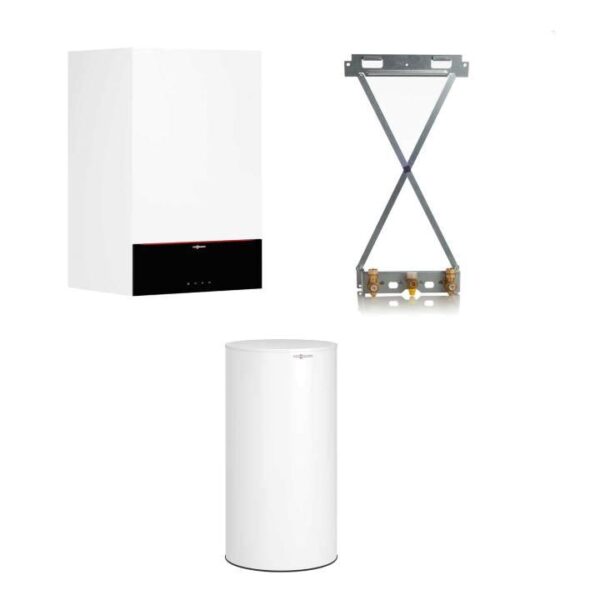 Viessmann Gas-Brennwert Paket Vitodens 200-W B2HF 25 kW 3,5" Display Speicher Vitocell 100-W CVAA 160L