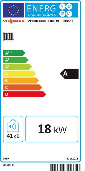 Viessmann Gas-Brennwert Paket Vitodens 300-W B3HG 19 kW 7" Display Speicher Vitocell 100-W CVBC 300L MAG 35 l