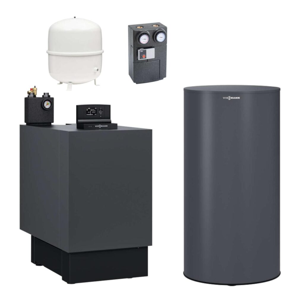 Viessmann Öl-Brennwert-Heizgerät Vitoladens 300-C J3RB 19 kW mit Warmwasserspeicher Vitocell 100-V CVAA 200L