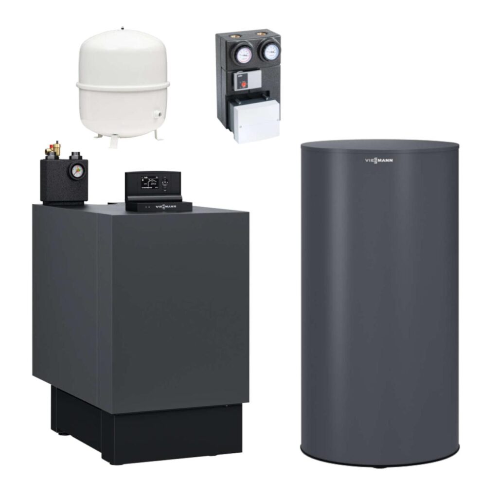 Viessmann Öl-Brennwert-Heizgerät Vitoladens 300-C J3RB 24 kW mit Mischer Warmwasserspeicher Vitocell 100-V CVAA 160L