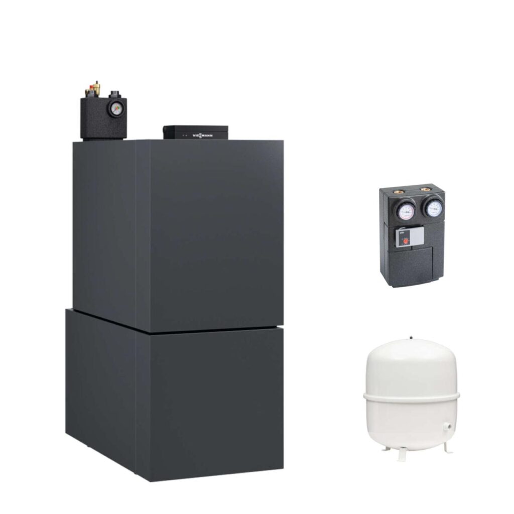 Viessmann Öl-Brennwert-Heizgerät Vitoladens 300-C J3RB 24 kW mit Warmwasserspeicher Vitocell 100-H CHAA 130L