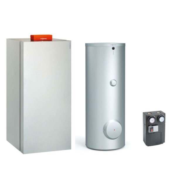 Viessmann Paket Vitocrossal 300 CU3A 26 kW Gas-Brennwertkessel mit Speicher Vitocell 100-V CVAA 200L