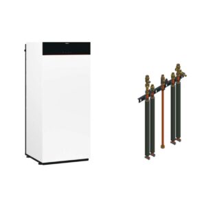 Viessmann Paket Vitodens 222-F B2TF Gas-Brennwert Kompaktgerät 19 kW Aufputz mit Anbausatz oben
