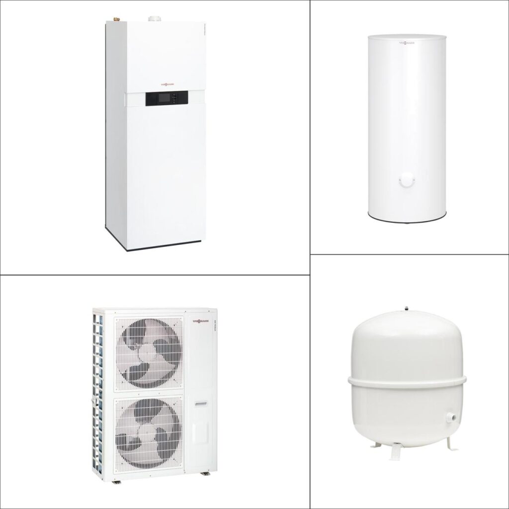 Viessmann Vitocaldens 222-F Gas-Hybrid-Kompaktgerät HAWB-M-AC 222.A29 mit Vitocell 100-W SVWA 200L Anschluss rechts/links